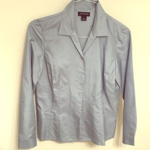 Ann Taylor light blue silk blouse